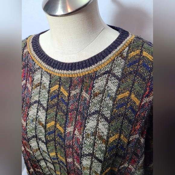 TOSANI wool sweater- Vintage unique pattern- XL - Picture 2 of 3